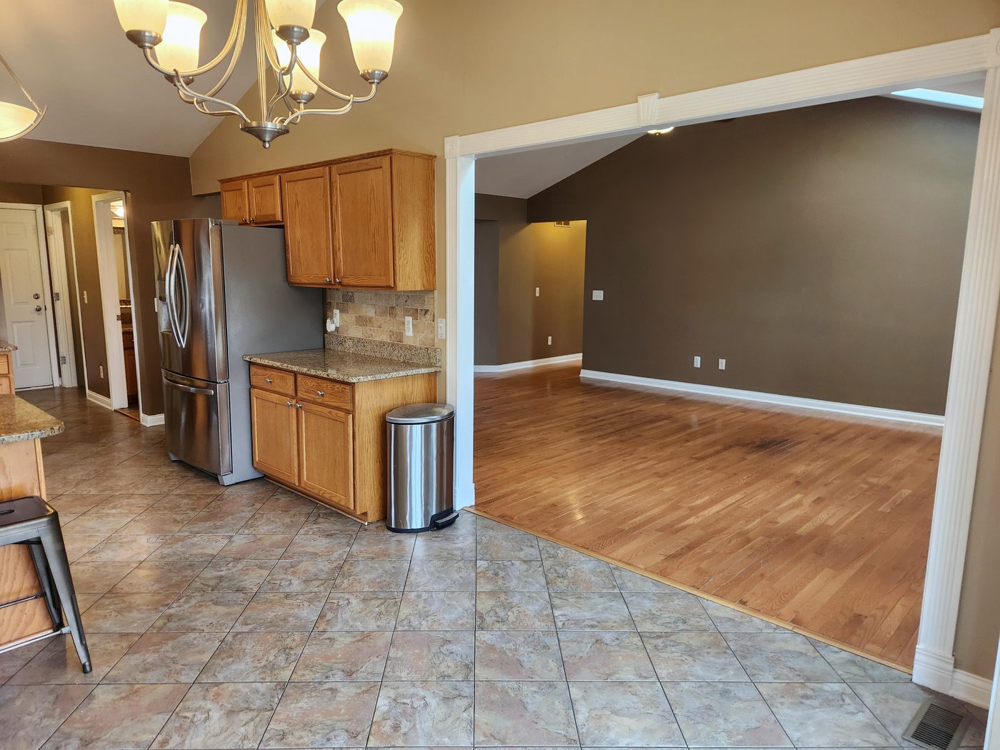 Kitchen open to living space